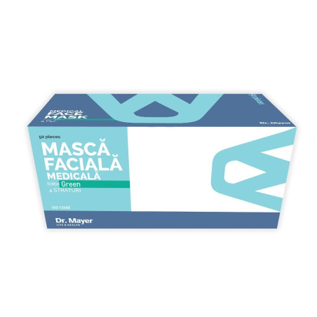 Masca medicala 4 straturi full color Green Dr.Mayer