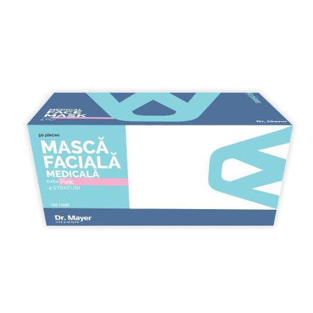 Masca medicala 4 straturi full color Roz Dr. Mayer