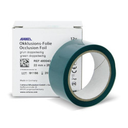 Артикулационна хартия права 12µ Hanel Occlusion Foil green 22mm x 25m Coltene