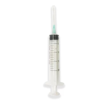 Seringa 3P 20ml DR. MAYER ac 21G luer lock (50 Buc) Alba