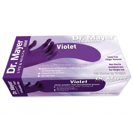 Нитрилни ръкавици Violet L 100 броя Dr.Mayer