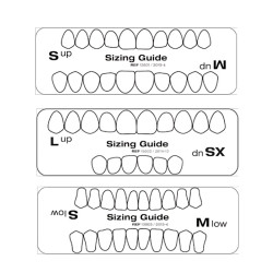 Шаблон размери фасети фронт Veneer Sizing Guide Set  (Up XS/S/M/L, LOW S/M)