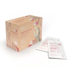 Латексови хирургически стерилни ръкавици Soft Care без пудра, 1 чифт
